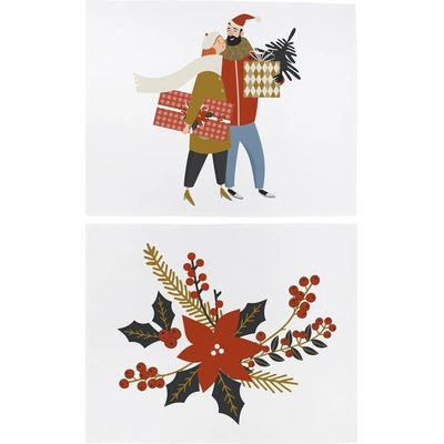 Butter Kings Látková prostírání s vánočním motivem Christmas Star v sadě 2 ks 35x45cm