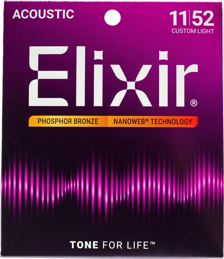 Elixir Nanoweb Phosphor Bronze Custom Light