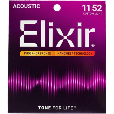 Elixir Nanoweb Phosphor Bronze Custom Light