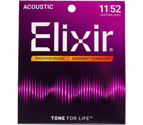 Elixir Nanoweb Phosphor Bronze Custom Light