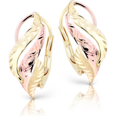Cutie Jewellery - gold Zlaté ručně porývané náušnice M422