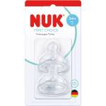 Nuk Силиконови биберони за шише NUK First Choice + - Размер М, 3+м, 2 броя (10124041) - ozone