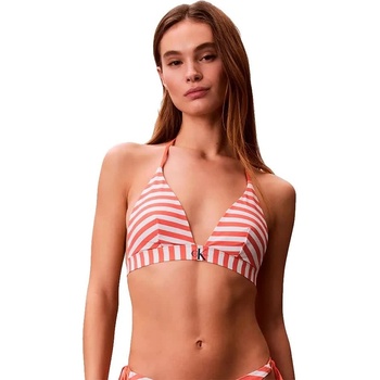 Calvin Klein LV00Q61225 Triangle bikini top - Pink (20171 Cent Stripe / Acorn Orange)