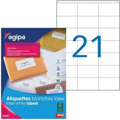Etikety laser 70x42mm Agipa A4 100 hárkov