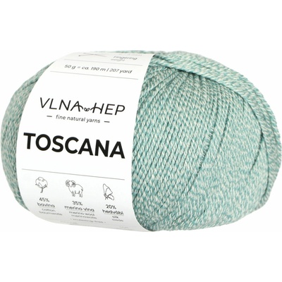 Vlna-hep Příze Toscana - jemná přírodní příze - bavlna, merino vlna, hedvábí Toscana: 142630 Wasabi