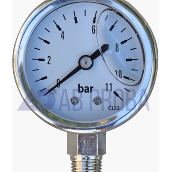 Glycerínový Manometer 63 mm 0-250 Bar zadný 1/4" pripojenie Polmo