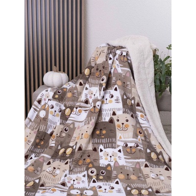 MKLuzkoviny.cz Beránková deka mikroplyš Exclusive Kočičí invaze 150x200 – Sleviste.cz