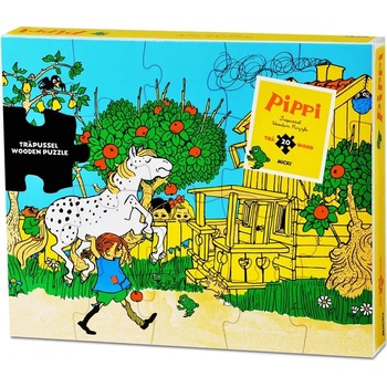 Image 1 of Pippi Дървен пъзел Pippi - Пипи Дългото чорапче, 20 части (44378400)