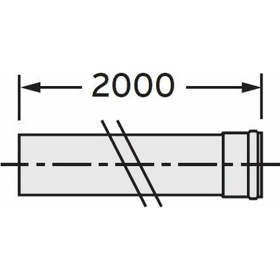 Vaillant Prodloužení kouřovodu DN80 2m - 300832