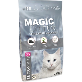 Magic Litter podstielka Bentonite Ultra White Carbon 10 l