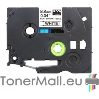 Съвмемстима термо-шлаух лента HSE-221, 8.8mm, Black on White Heat Shrink Tube