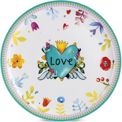 EGAN Love Turquoise Dortový Talíř ⌀31 cm