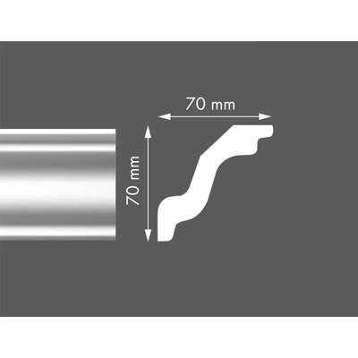 NMC КОРНИЗ СТИРОПОРЕН lx72 70х70мм (60156072)