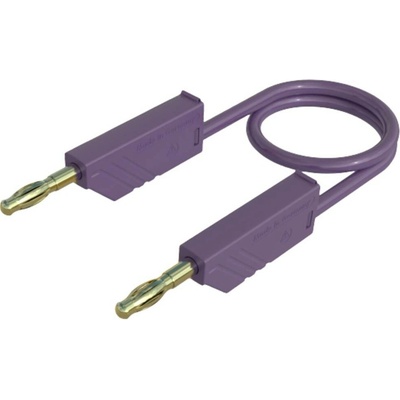 4mm PVC-test lead, on both sides stackable plugs - Au, 2,5mm², 100 cm