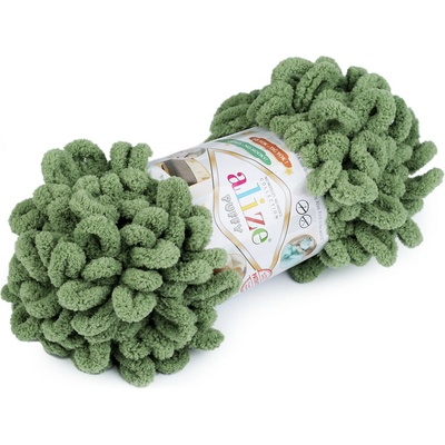 Stoklasa Pletací příze Alize Puffy 100 g Balení: 1 ks, Varianta: 20 (485) zelená stepní 20 (485) zelená stepní