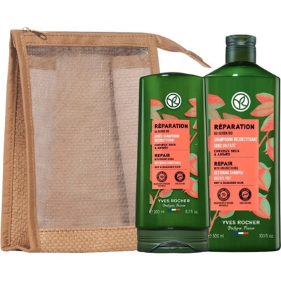 Yves Rocher Reparation Комплект - Шампоан и Балсам, 300 + 200 ml + Несесер