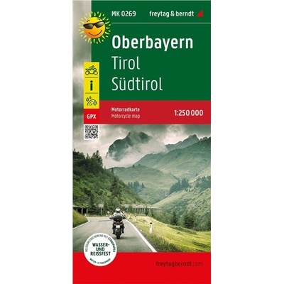 Motorradkarte Oberbayern - Tirol - Sdtirol 1:250 000