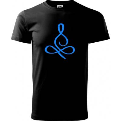 Yoga lotus modrý Moňas Klasické pánské triko černá