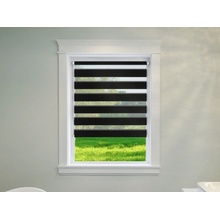 Fexi Roleta Den a noc, Origin černá, A 007b 150x57 cm levá-bílá