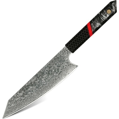 IZMAEL Damaškový kuchynský nôž Zankuro Utility/Čierna/Červená 16 cm