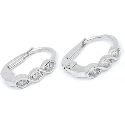 Jan Kos jewellery zlaté náušnice s bílým kamenem 59628603