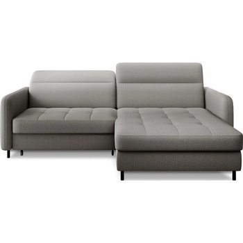 Eltap Сив кадифен разтегателен ъглов диван с място за съхранение (десен ъгъл) Gomsi - ELTAP (CO-GOM-RT-03MAN)
