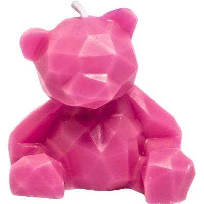 Svíčkománie3D Low-poly méďa růžová 55 g