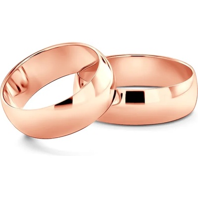 SAVICKI Сватбени халки: розово злато, полукръгъл профил. 7 мм