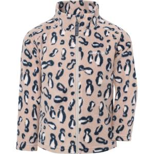 Didriksons Детско поларено яке Didriksons Kid's Monte Printed Full-Zip Fleece jacket - Penguino Beige - размер 100 (703-7224-0113)