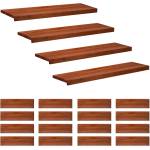 vidaXL Стъпала за стълби 20 бр. 100 x 25 x 2 cm Кафяво Солидно бук (3446511)