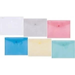 DONAU ENVELOPE BRIEFCASE C5 240X186X0, 18MM FOR SNAP PP TRANSPARENT BLUE 8547001PL-10