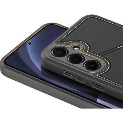 Dux Ducis Калъф Dux Ducis Rafi II за Samsung Galaxy S25+ със стойка и портфейл - черен (6971824161281)