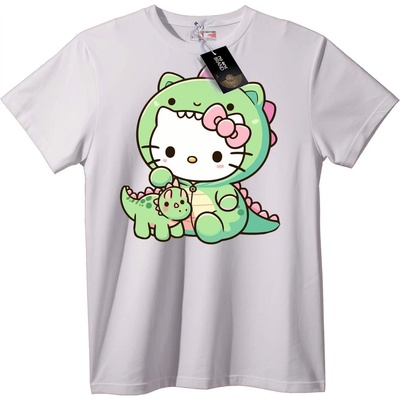 NOONEBRAND Тениска Hello Kitty Динозавър - XL, Black