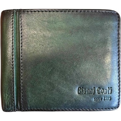 Gianni Conti pánská kožená peněženka tmavě zelená 4067410 green
