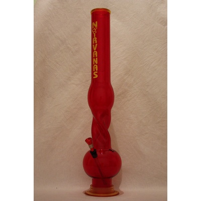 Nirvanas Bong Double Bubble 50 cm červený