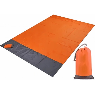 Pronett XJ4329 Magická podložka na pláž 210 x 200 cm oranžová – Zboží Mobilmania