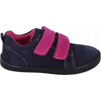 EF barefoot celoroční kožené boty černorůžové
