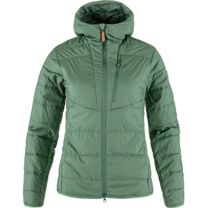Fjällräven Дамско синтетично яке Fjällräven Women's Keb Padded Hoodie Synthetic jacket - Patina Green (104-1166-1013)