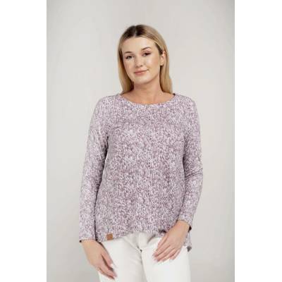 Purple blouse with sweater print mi... Me šedá