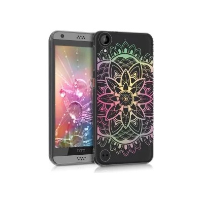 kwmobile Прозрачен калъф с дизайн цветно слънце за HTC Desire 530 - многоцветен