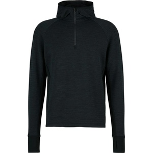 Stoic Мъжки вълнен пуловер Stoic MerinoFleece260 FlenSt. Half Zip with Hood Merino hoodie - Black / Black / Melange (005-6568-0213)