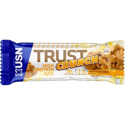 USN Trust Crunch White Chocolate Cookie Dough, 1x60 Grams/12 bar box/
