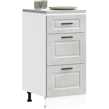 vidaXL Кухненски шкаф Porto, бетонно сив, инженерно дърво (854224)