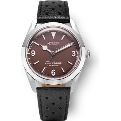 Nivada Grenchen Super Antarctic 3.6.9 Black - Brown Racing strap
