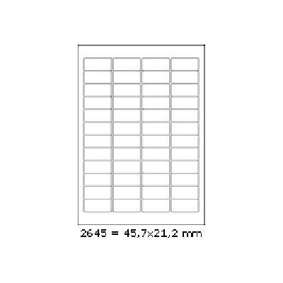 CDRmarket Самозалепващи етикети 45, 7 x 21, 2 mm, 48 етикети A4, 100 листа (R0ECO.2645A)