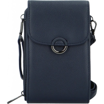 Stylová dámská koženková crossbody kapsa Gabrisa tmavě modrá