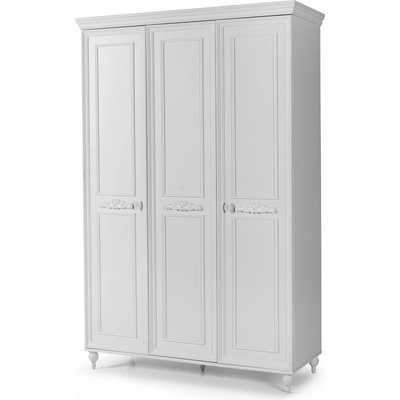 Трикрилен гардероб Angel бял