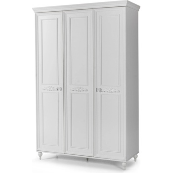 Трикрилен гардероб Angel бял