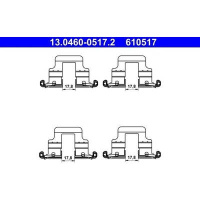 Sada příslušenství, obložení kotoučové brzdy ATE 13.0460-0517.2