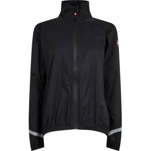 Castelli Дамско яке Castelli Womens Windproof Water-Resistant Reflective Performance Cycling Jacket - Light Black